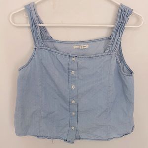 💗5/$35 💗 Denim cropped top with buttons